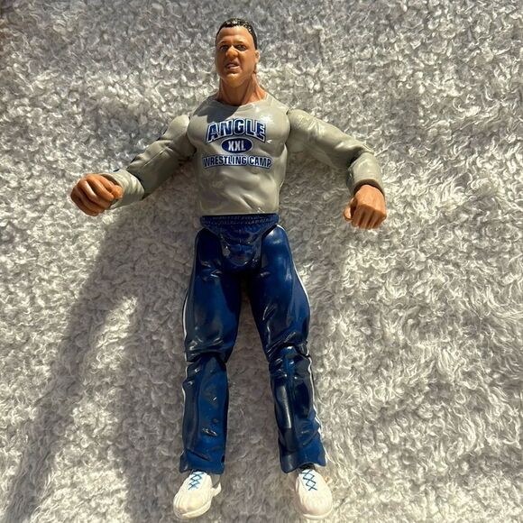 WWE Kurt‎ Angle Jakks Wrestling Figure 2000 WWF Titan Tron Tracksuit It's True - Picture 1 of 5